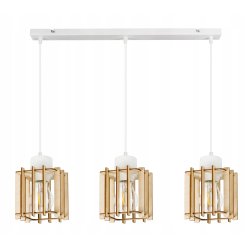 LAMPA WISZĄCA zwis żyrandol sufit DREWNO KOSTKA 3