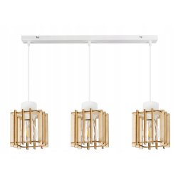 LAMPA WISZĄCA zwis żyrandol sufit DREWNO KOSTKA 3