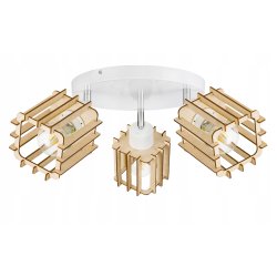 LAMPA plafon SUFITOWA ŻYRANDOL ruchomy loft DREWNO