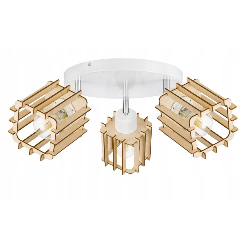 LAMPA plafon SUFITOWA ŻYRANDOL ruchomy loft DREWNO