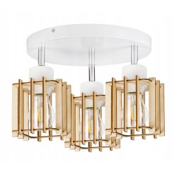 LAMPA plafon SUFITOWA ŻYRANDOL ruchomy loft DREWNO