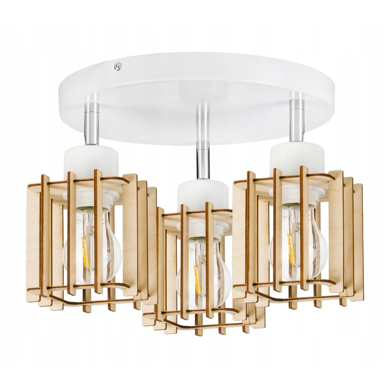 LAMPA plafon SUFITOWA ŻYRANDOL ruchomy loft DREWNO