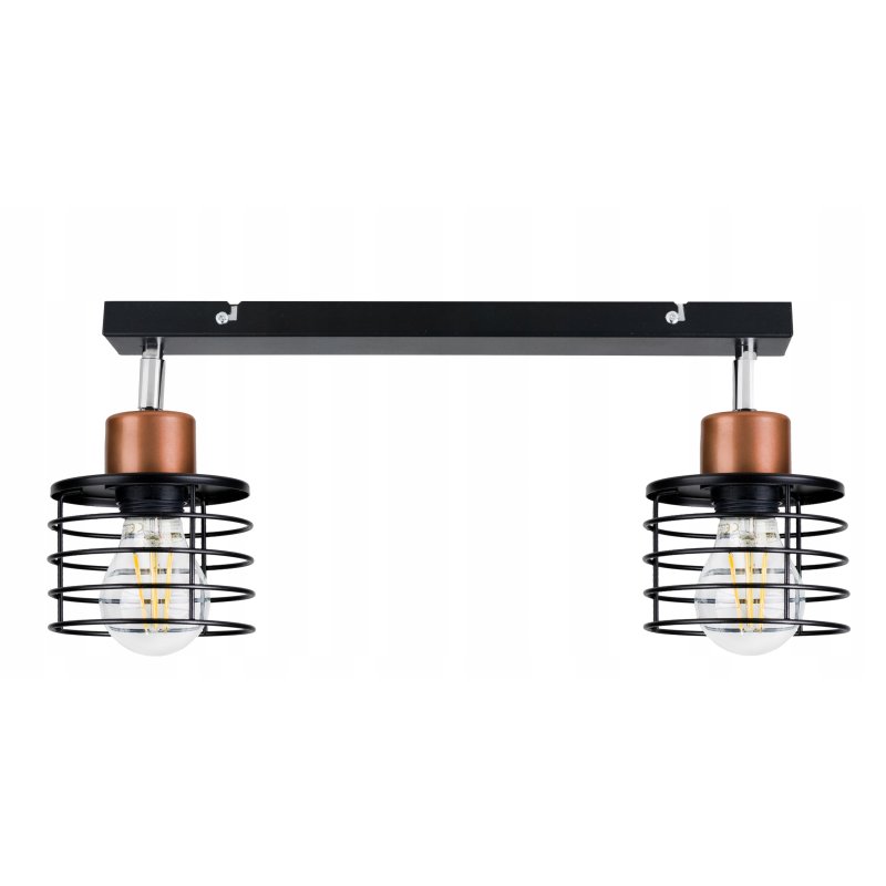 LAMPA PLAFON ŻYRANDOL regulowany loft SPRĘŻYNA 2