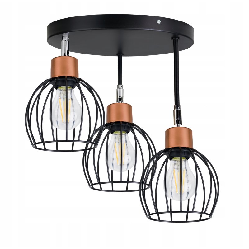 LAMPA PLAFON ŻYRANDOL wysoki ruchomy loft KULA 3
