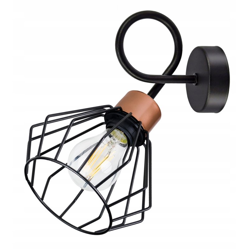 LAMPA KINKIET E27 żyrandol stały loft drut BRYLANT