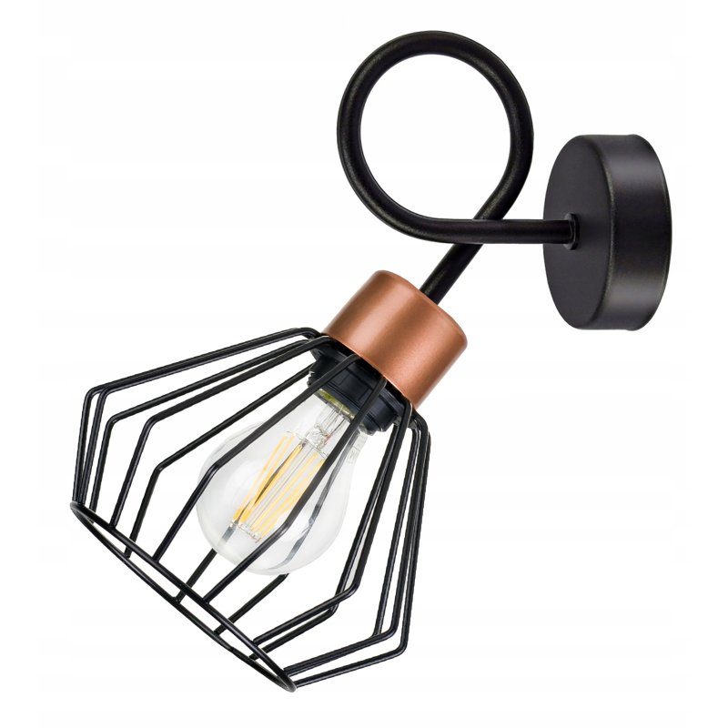LAMPA KINKIET E27 żyrandol stały loft drut BRYLANT