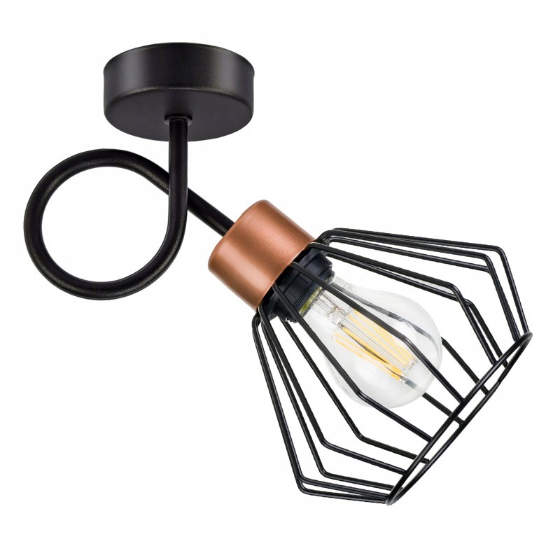 LAMPA KINKIET E27 żyrandol stały loft drut BRYLANT