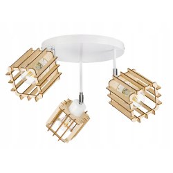 LAMPA plafon SUFITOWA ŻYRANDOL ruchomy loft DREWNO