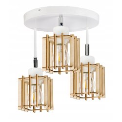 LAMPA plafon SUFITOWA ŻYRANDOL ruchomy loft DREWNO