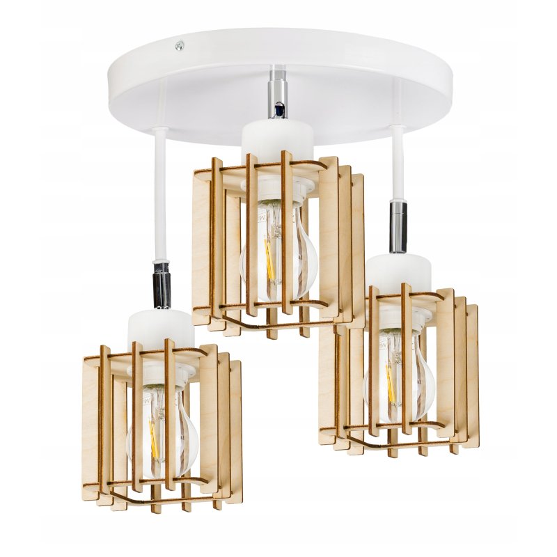 LAMPA plafon SUFITOWA ŻYRANDOL ruchomy loft DREWNO