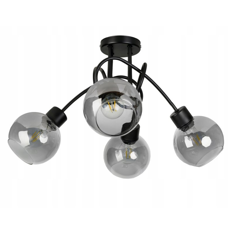 Lampa SUFITOWA żyrandol wisząca LOFT plafon szkło
