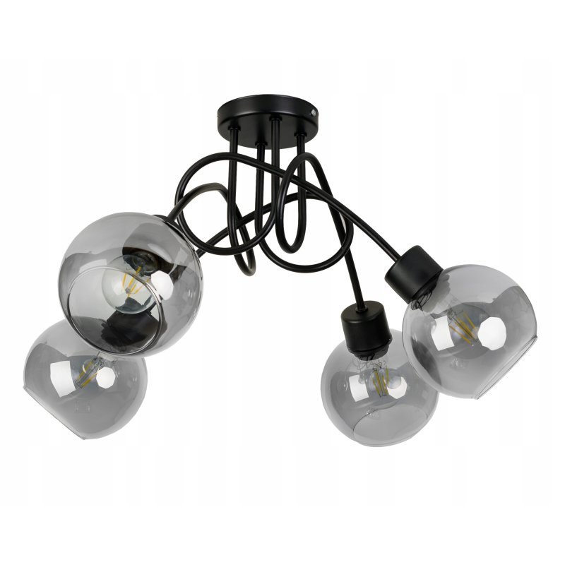 Lampa SUFITOWA żyrandol wisząca LOFT plafon szkło
