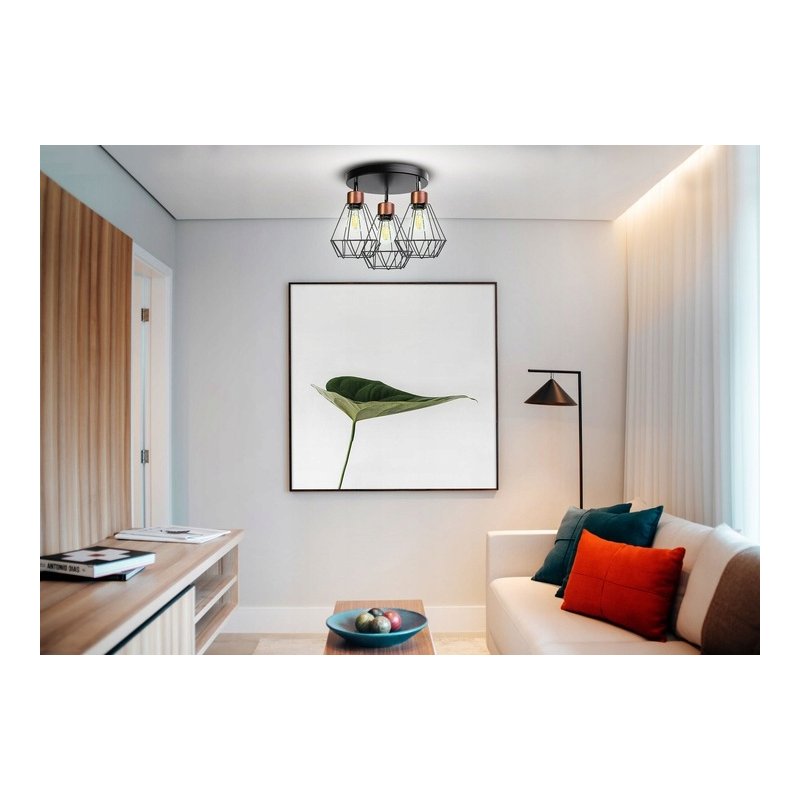 LAMPA plafon SUFITOWA ŻYRANDOL loft BRYLANT DRUT