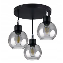 LAMPA sufitowa PLAFON ŻYRANDOL ruch KULA Szklana 3