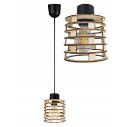 LAMPA WISZĄCA ZWIS żyrandol sufitowa LOFT Drewno 1