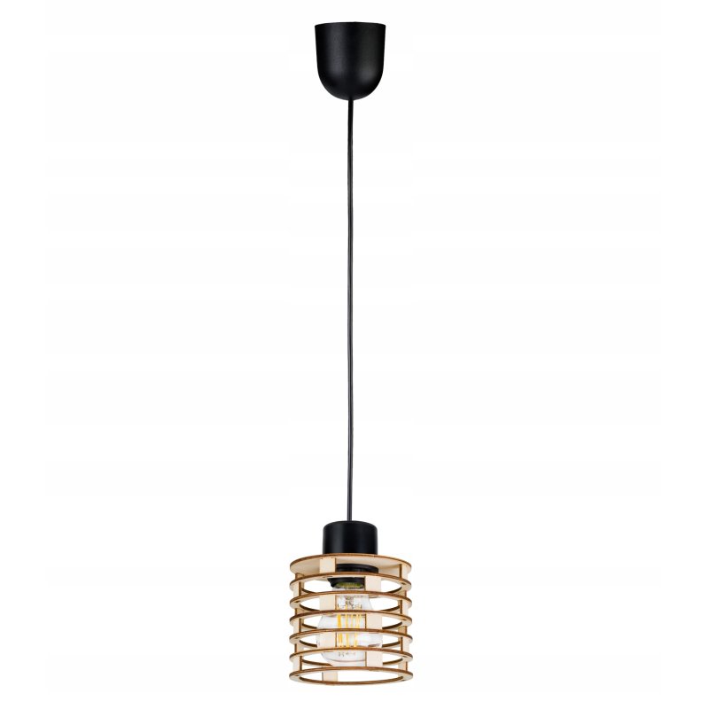 LAMPA WISZĄCA ZWIS żyrandol sufitowa LOFT Drewno 1
