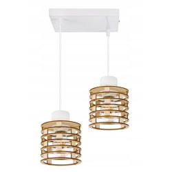 LAMPA WISZĄCA ZWIS żyrandol sufitowa LOFT Drewno 2