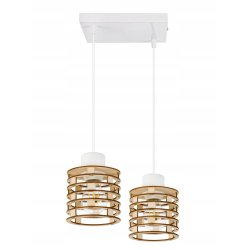 LAMPA WISZĄCA ZWIS żyrandol sufitowa LOFT Drewno 2