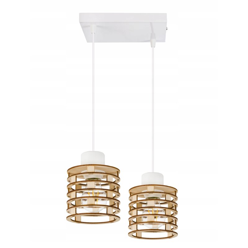 LAMPA WISZĄCA ZWIS żyrandol sufitowa LOFT Drewno 2