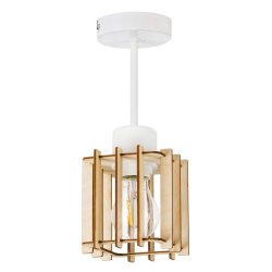 LAMPA WISZĄCA stała żyrandol sufit DREWNO KOSTKA