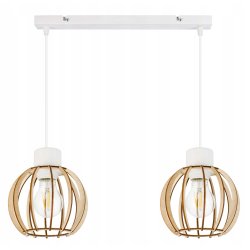 LAMPA sufitowa WISZĄCA ZWIS żyrandol loft DREWNO 2