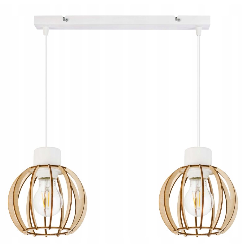 LAMPA sufitowa WISZĄCA ZWIS żyrandol loft DREWNO 2