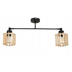 LAMPA sufitowa żyrandol regulowany LOFT E27 Drewno