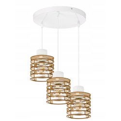 LAMPA WISZĄCA ZWIS żyrandol sufitowa LOFT Drewno 3