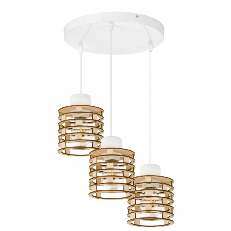 LAMPA WISZĄCA ZWIS żyrandol sufitowa LOFT Drewno 3