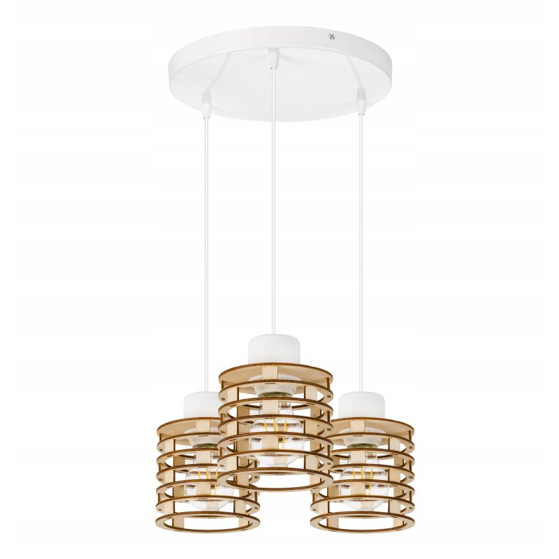 LAMPA WISZĄCA ZWIS żyrandol sufitowa LOFT Drewno 3