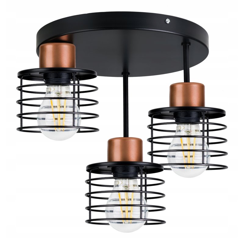 LAMPA PLAFON ŻYRANDOL WYSOKI loft drut SPRĘŻYNA