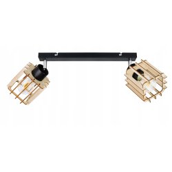 LAMPA WISZĄCA plafon żyrandol sufitowa LOFT Drewno