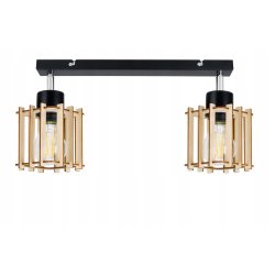 LAMPA WISZĄCA plafon żyrandol sufitowa LOFT Drewno