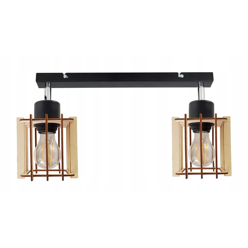 LAMPA WISZĄCA plafon żyrandol sufitowa LOFT Drewno