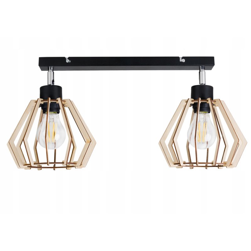 LAMPA przegub żyrandol E27 sufitowa BRYLANT Drewno