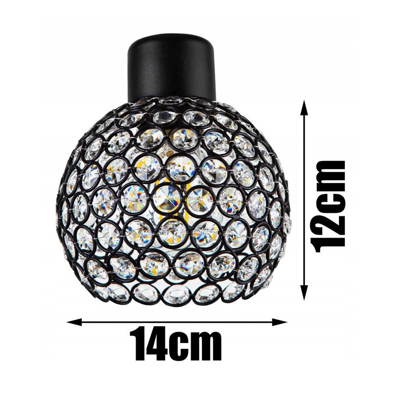 LAMPA KINKIET żyrandol stały LOFT Klosz KRYSZTAŁ