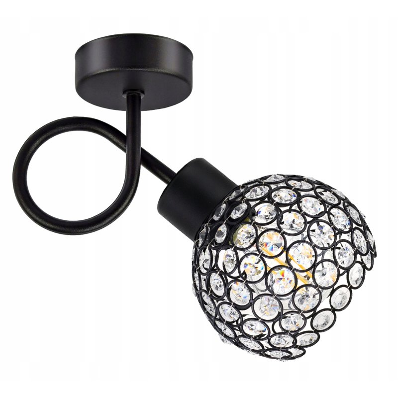 LAMPA KINKIET żyrandol stały LOFT Klosz KRYSZTAŁ