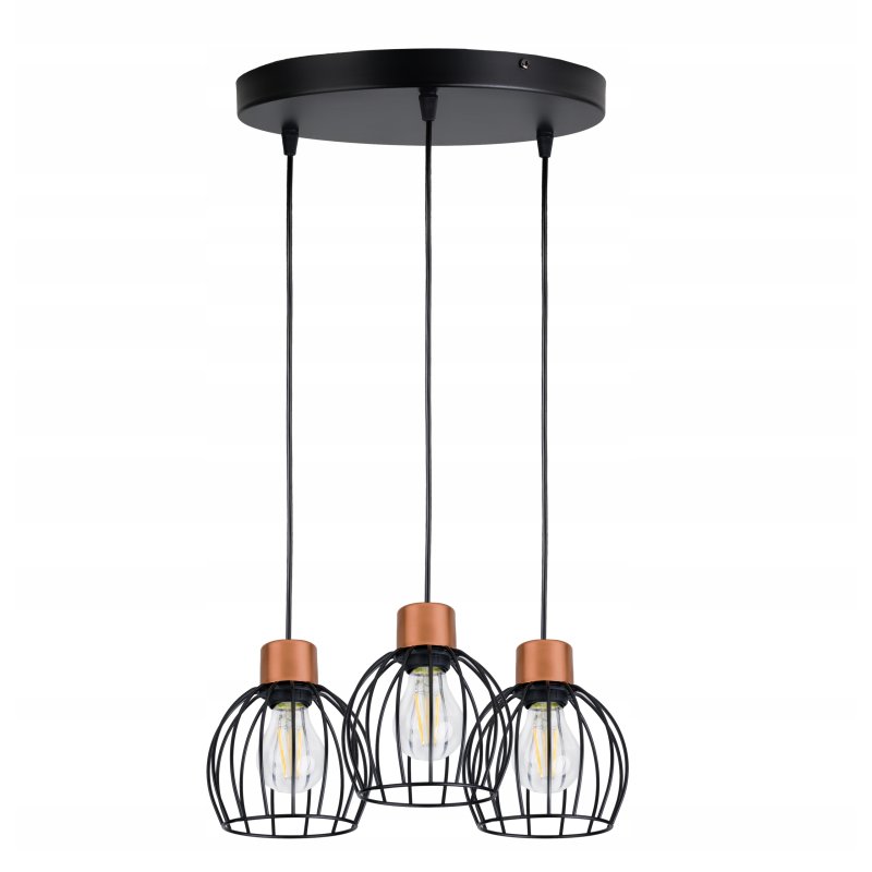 LAMPA WISZĄCA ZWIS żyrandol sufit loft drut KULA 3
