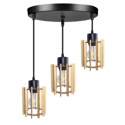 LAMPA WISZĄCA ZWIS żyrandol sufitowa LOFT Drewno 3
