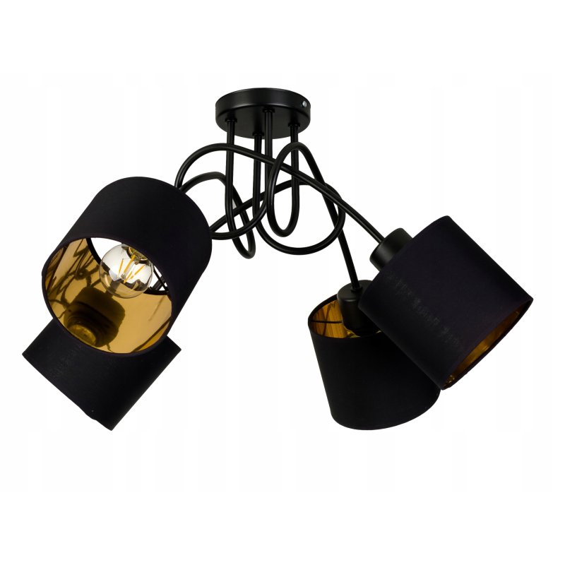 Lampa SUFITOWA żyrandol WISZĄCA LOFT abażur na E27