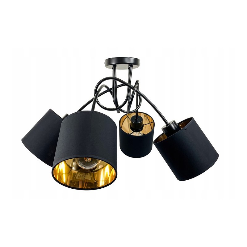 Lampa SUFITOWA żyrandol WISZĄCA LOFT abażur na E27