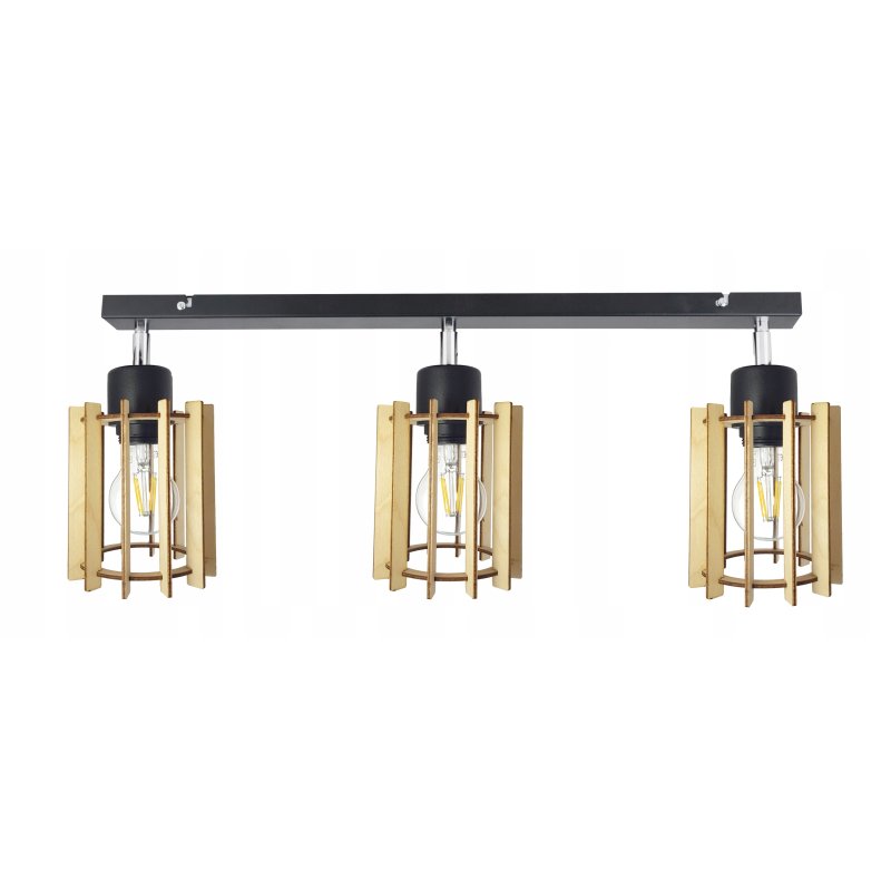 LAMPA WISZĄCA plafon żyrandol sufitowa LOFT Drewno