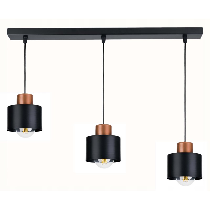 LAMPA wisząca sufitowa ŻYRANDOL ZWIS KUBEK Miedź