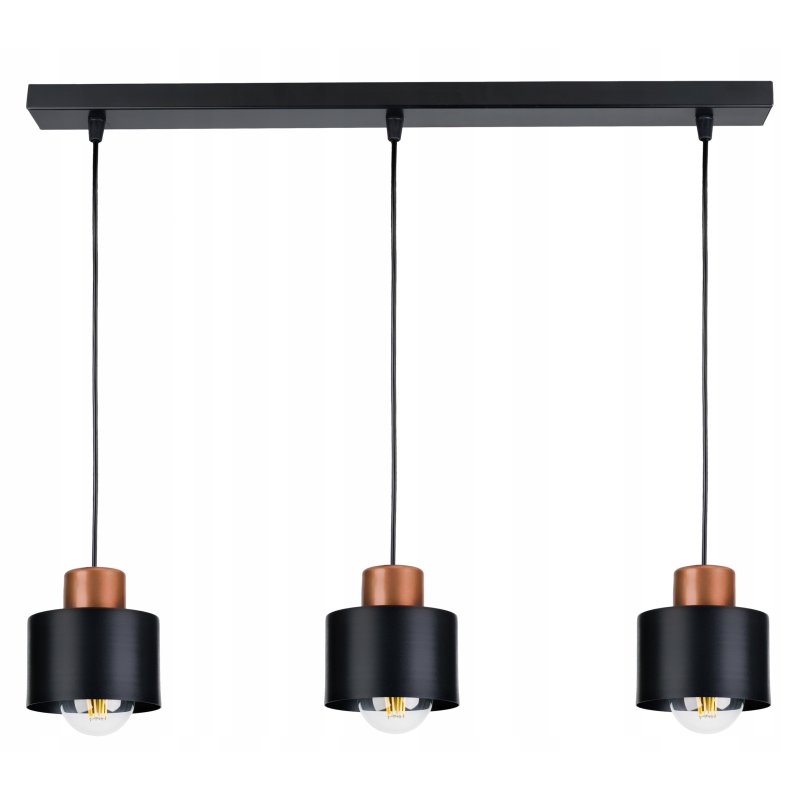 LAMPA wisząca sufitowa ŻYRANDOL ZWIS KUBEK Miedź