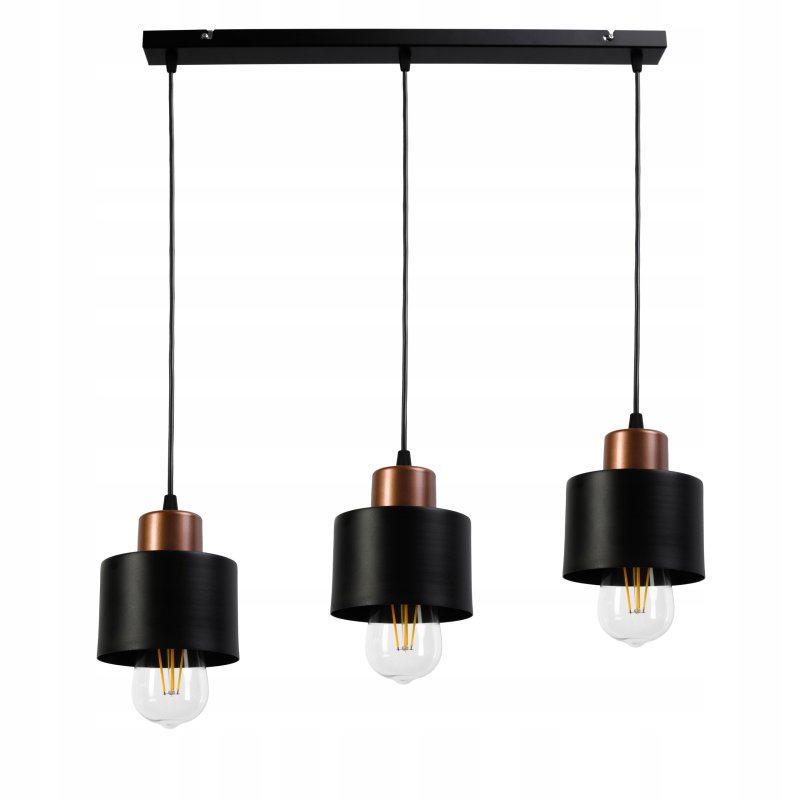 LAMPA wisząca sufitowa ŻYRANDOL ZWIS KUBEK Miedź