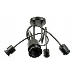 Lampa SUFITOWA żyrandol WISZĄCA LOFT drewno na E27