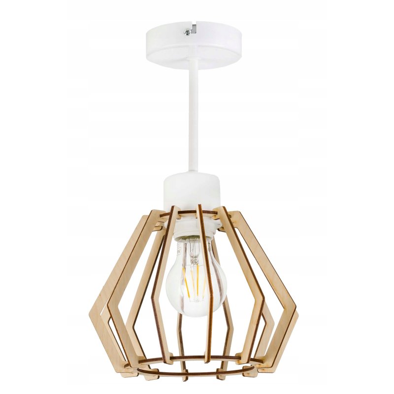 LAMPA WISZĄCA stała żyrandol sufit DREWNO BRYLANT