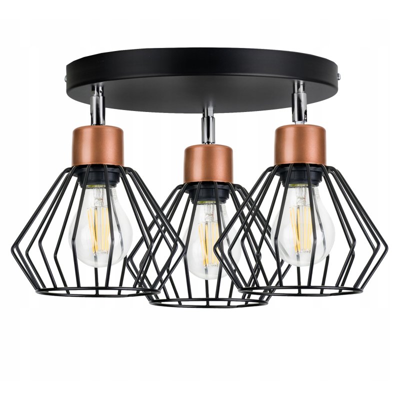 LAMPA plafon SUFITOWA ŻYRANDOL loft BRYLANT DRUT