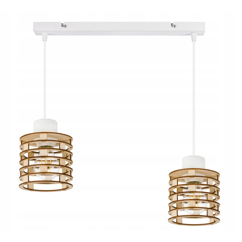LAMPA WISZĄCA ZWIS żyrandol sufitowa LOFT Drewno 2