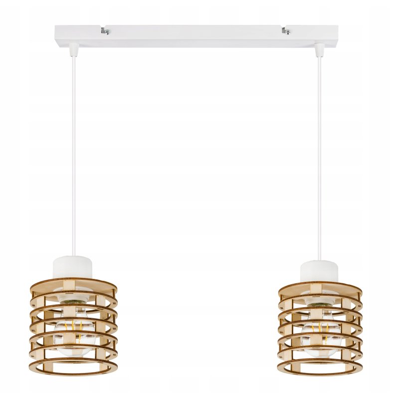 LAMPA WISZĄCA ZWIS żyrandol sufitowa LOFT Drewno 2